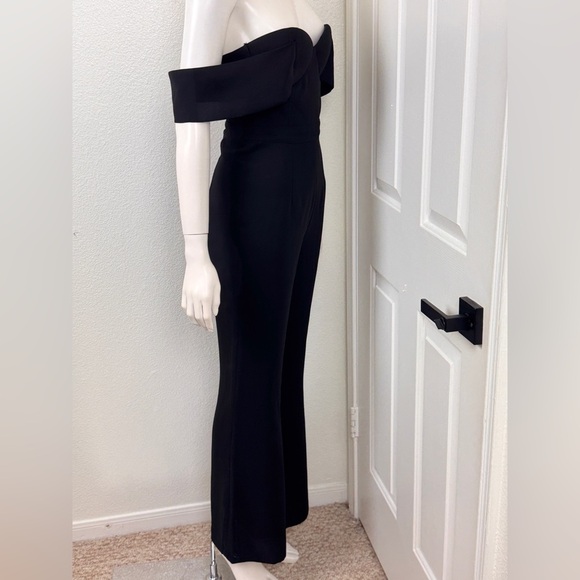Herve Leger Black Off-Shoulder Jumpsuit - Picture 9 of 16